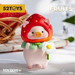 Action Toy Figures Lulu The Piggy Fruits Series Cute Figure Collectible Action FigureHeight 2.67inch/6.8cm T240506