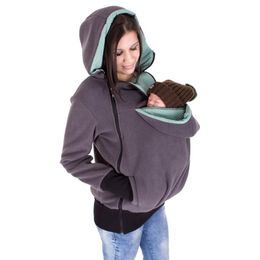 Women's Hoodies & Sweatshirts High Quality Parenting Child Winter Pregnant Baby Carrier Wearing Maternity Mother Kangaroo Clothes 2767