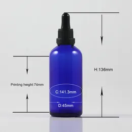 Storage Bottles High Quality E Liquid 100ml Skin Care Glass Dropper Esential Oil Container 100cc 100pcs