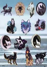 Pins Brooches Skull Wolf Enamel Pin Okami Dark Romance Brooch Animal Wild Life Badge Demon Art Jewelry5528691