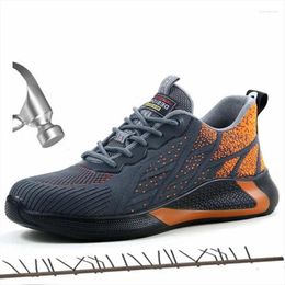 Boots Work Safety Shoes For Men Breathable Brand Designer Puncture-Proof Steel Toe Indestructible Sneakers