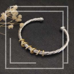 David Yurma Bracelet Brand Designer Fashion Jewelry For Women Men Gold Silver Pearl Head Cross Bangle Bracelet Dy Jewelry Nail Bracelet Cable Bracelet 5Mm 864