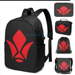 Backpack Funny Graphic Print The Iron Flower USB Charge Men School Bags Women Bag Travel Laptop