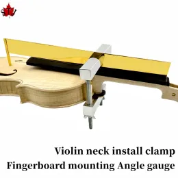 Accessories Violin 4/4 neck Instal clamp Violin head fixture fixed clip and Fingerboard mounting Angle accurate measuring tool instrument