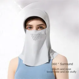 Berets Sunscreen Mask Quick Drying Silk Neck Cover Summer Tropical Veil Baby Accessories Hair To Clothing Half Scarf