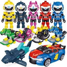 Mini Force Agent Scooter Transformation Super Dinosaur Power Toys Action Figures MiniForce X Deformation Mecha Robot Kids Gifts 240426