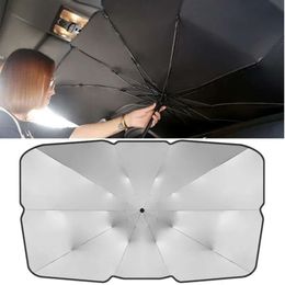 Upgrade Sunshade Umbrella Type Windshield Shade Summer Sun Protection Heat Insulation Cloth for Car Front Shading Tesle