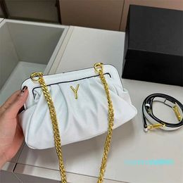 2024 handbags luxury leather brand chain shoulder bags white black womens clutch