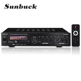 Amplifier SUNBUCK 2000W 220V 110V bluetooth5.0 Audio Power Amplifier Home Theater amplificador Audio with Remote Control Support FM USB