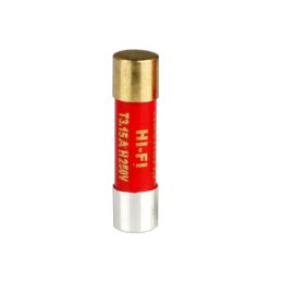 Accessories DLHiFi Aucharm 0.510A 5*20mm Red HIFI Single Crystal Silver Nano goldplated cap Fuse CD Audio Amplifier DAC Tube Amp Fuse