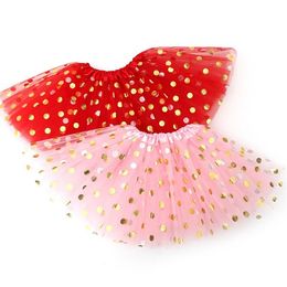 Summer Kids Baby Princess Dance Tutu Skirt For Girl Girls bronzing dots Tutu Skirts dazzling Dot Dance Mini Skirt