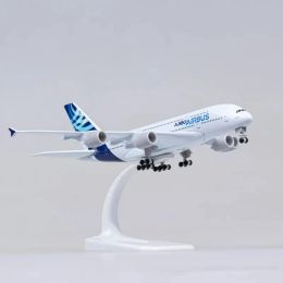 Miniatures 18CM Diecast Metal Alloy Aeroplane Model Toy For A380 Prototype Airlines Aircraft Plane with Landing Gears Toy For Collections