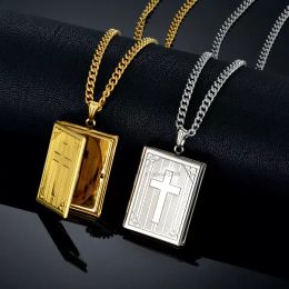 Jóias cruzadas de designer de colar de luxo para homens Mulheres 14k Cadeia de ouro caixa retrô