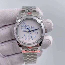 U1f отличное качество мужские наручные часы 41 мм 116234 Белый цифровой цифровой декларатор Юбилейный браслет из нержавеющей стали 2813 Автоматические мужские часы часов