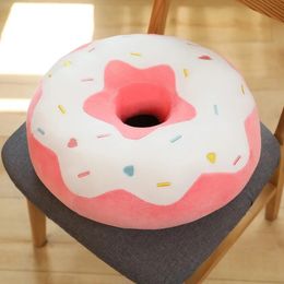 Futurist Sweet Bread and Donut Soft Toy Filling Cream Donut Plush Pillow Simulated Food Sofa Cushion Children and Girls Gift 240506