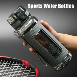 Sport Water Bottles BPA Free Portable Leakproof Dropproof Large Capacity Outdoor Travel Kettle Plastic Drink Bottle 240506