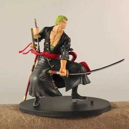 Action Toy Figures Anime Figure One Piece Action Roronoa Zoro Three-Knife Collection Model Toys Kids Dolls Gifts Decorations
