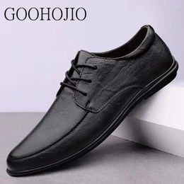 Casual Shoes Man Breathable PU Lether Light For Men Adults Fashion Lazy Loafers Driving Lace-up Doug Wear-resistant