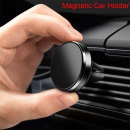 Cell Phone Mounts Holders Air Vent Magnetic Car Phone Holder Magnet Smartphone Stand Cell GPS Support For iPhone 14 13 12 XR Mi Huawei
