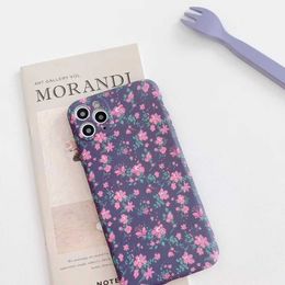 Cell Phone Cases ins Cute Rose Floral Phone Case For phone 15 14 13 12 11 Pro Max XR X XS Max 7 8 Plus Lens protection soft silicone case cover