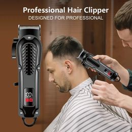 Hiena HYN212 Electric Hair Clipper UBS Rechargeable Cordless Beard Trimmer Men Powerful Trimming Tool 240428