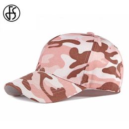 Ball Caps FS 2024 Green Pink Camouflage Baseball Caps For Men Women Adjustable Snapback Tactics Hat Summer Outdoor Sports Golf Cap Gorros Y240507