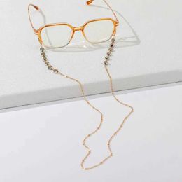Eyeglasses chains Fashion Colourful Acrylic Glasses Chain Round Beaded Sunglasses Chain Lanyard Anti-Falling Eyeglass Chain For Women Jewellery