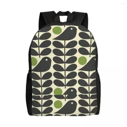 Backpack Orla Kiely Dark Color For Men Women Waterproof School College Scandinavian Flower Scandi Retro Bag Printing Bookbag