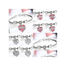 Charm Bracelets 45Styles 2022 Fashion Bohemian Family Members Bracelet Affection Alloy Love Drop Delivery Jewellery Dhzcd