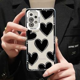 Cell Phone Cases Case For Galaxy S24 Ultra Funda A54 5G A53 A52 A35 A34 A33 A32 A14 A13 S23 Plus S22 S21 S20 FE Love Heart Soft Cover