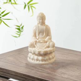 Sculptures Lndia Shakyamuni Buddha Characters Statue Resin Art Sculpture Founder of Buddhism Home Room Office Car Feng Shui Statue 4.5 in