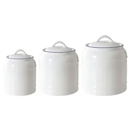 Storage Bottles Ceramic Jars Kitchen Canisters Pantry Coffee And Sugar Containers Porcelain Tea