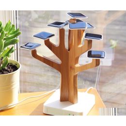Solar Panels Suntree Batteries Charger Power Bank For Cell Phones Creative Solartree Charging Home Decoration Gift Artwork Drop Deliv Dhzbn