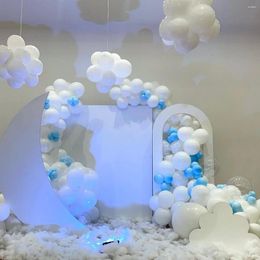 Party Decoration 117pcs White Light Blue Latex Balloon Arch Wreath Kit Wedding Christmas Hanukkah Celebration