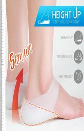 1 Pair Concealed Footbed Enhancers Invisible Height Increase Insoles Silicone Foot Lift Pads Dress In Socks Tool7633746