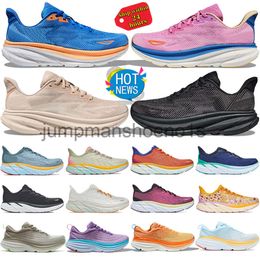 2024 with original logo Running Shoes Bondi 8 Clifton8 9 Designer Snerkers Triple Black White Vibrant Orange Olive Haze Mens Womens runners Outdoor Sports Trainers