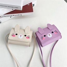 Cartoon Mini Coin Purse Kids Cute Rabbit Baby Girls Small Crossbody Bags Handbags ChildrenS Accessories Shoulder Bag 240428