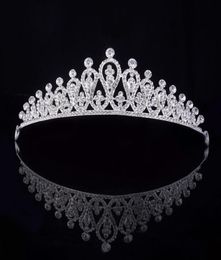 Silver Bridal Tiara Crown Vintage Bride wedding tiaras and crowns for women Headdress Simple Stylish Female Hair Accessories2746588