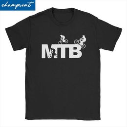 Men's T-Shirts Mens and Womens T-shirt MTB Bike Fun Mountain Bike Vintage Cotton T-shirt Short sleeved T-shirt Round Neck Top SummerL2405