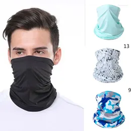 Scarves Men Women Face Mask Summer Cycling Neck Cover Scarf Printed Silk Sports Band Turban Reusable Unisex Fashion Cool