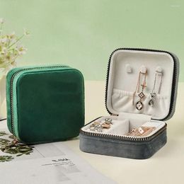 Jewellery Pouches Travel Display Box Portable Plush Flannel Storage Earring Organiser Women