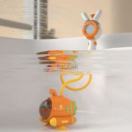 Bath Toys Water Spout Bath Toy Babies Water Toy Safe Leakproof Electric Radish Submarine Bath Shower Toy for Toddlers Portable for Bathtub d240507