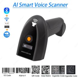 Scanners Wireless Scanner 2d Bluetooth Bar Code Scanner Qr Code Scanner Handheld Wireless 2d Reader Pdf417 for Supermarket Store Warehous