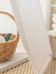 Curtain Herringbone Pattern Jacquard Top-grade White Yarn Simple Modern Luxury Window Screen