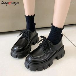 Dress Shoes Japanese Uniform Jk Student Girls Women Kawaii Lolita Chunky Platform Oxfords Woman Thick Bottom Gothic