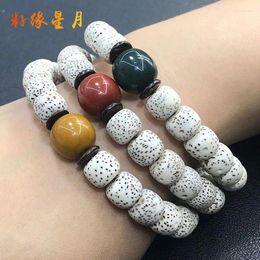 Link Bracelets Hainan Xingyue Bodhi Selected Shun White Buddha Beads Crafts Gaomi Men And Women Couple Bracelet Wholesale