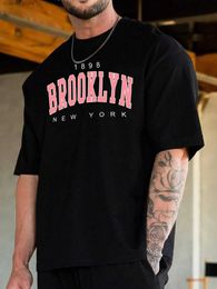 Men's T-Shirts City Cotton print New York T-shirt Brooklyn T shirt Los Anges T-shirts California Tshirts Cothing Chicago Tops H240507