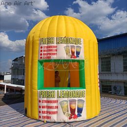 wholesale Summer Inflatable Event Beaverage Stand Outdoor Lemon Concession Booth Lemonade Vending Stall for Business Rental