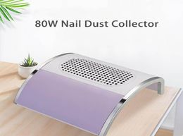 Nail Dryers Dust Collector Fan Vacuum Cleaner Manicure Machine Tools 80W With Filter Strong Power Art Tool3837124