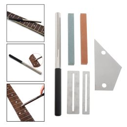 Accessories 6pcs Guitar Fret Grinding File Rocker Leveling Set Luthier Tools